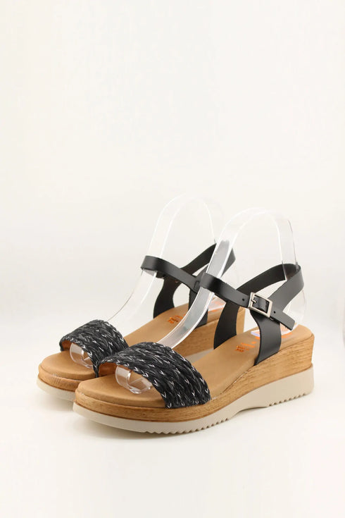 Porronet Braided Strap Wedge Sandal