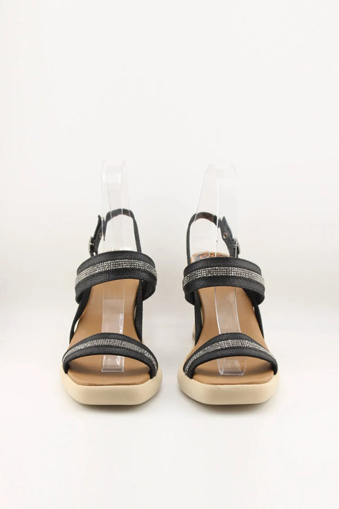 Porronet Square Toe Strappy Rhinestone Sandals