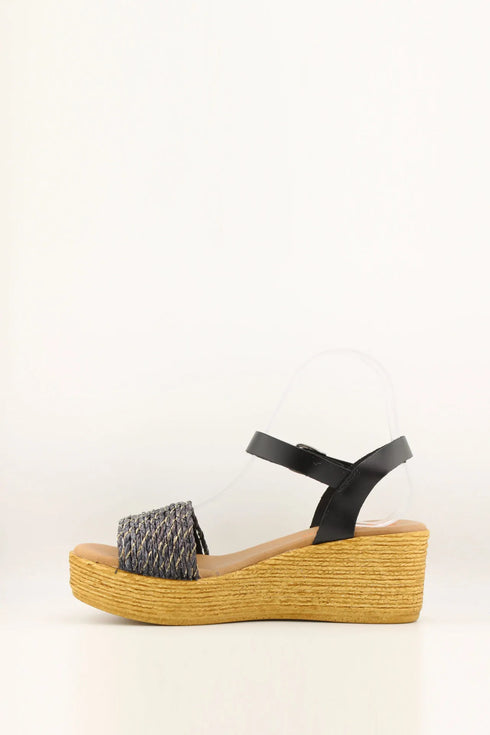 Porronet Braided Wedge Sandals with Buckle Strap