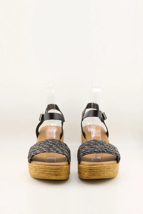 Porronet Braided Wedge Sandals with Buckle Strap