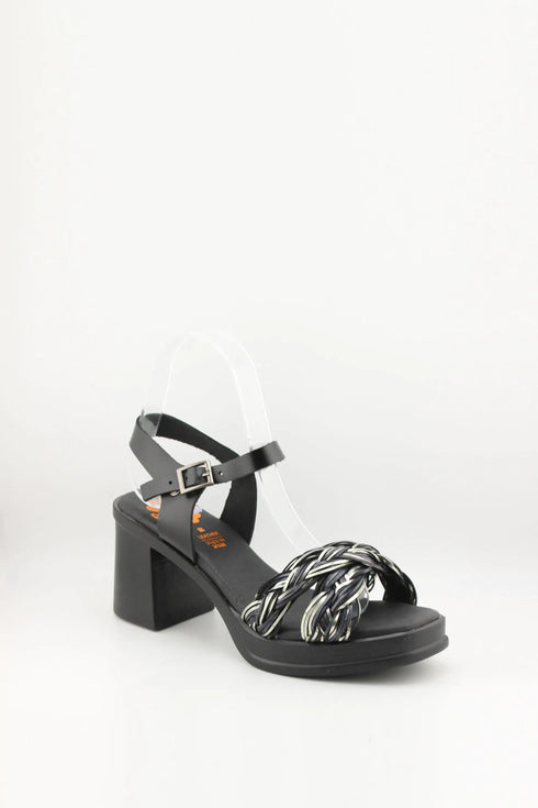 Porronet Braided Strap Block Heel Sandal