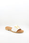 Ragazza Gold-Embellished Leather Slide Sandals