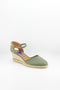 Verbenas Suede Espadrille Plain Wedge Sandals
