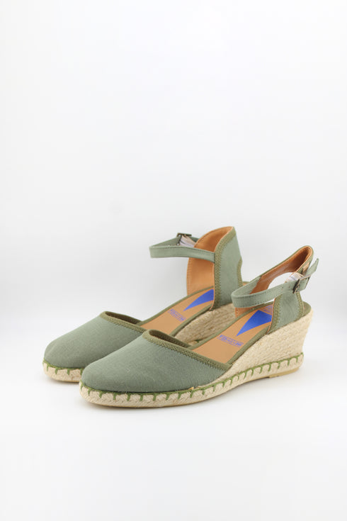 Verbenas Suede Espadrille Plain Wedge Sandals