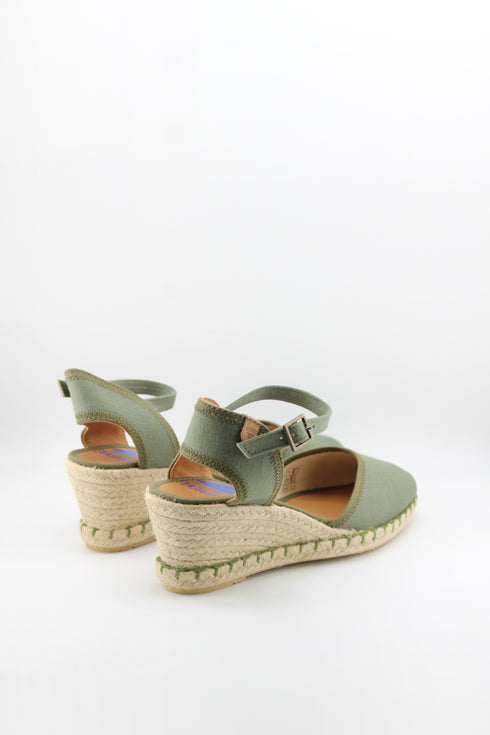 Verbenas Suede Espadrille Plain Wedge Sandals