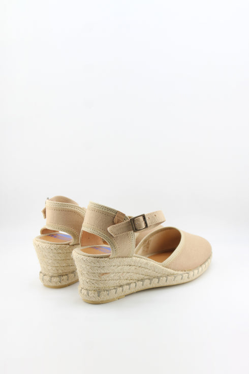 Verbenas Suede Espadrille Plain Wedge Sandals