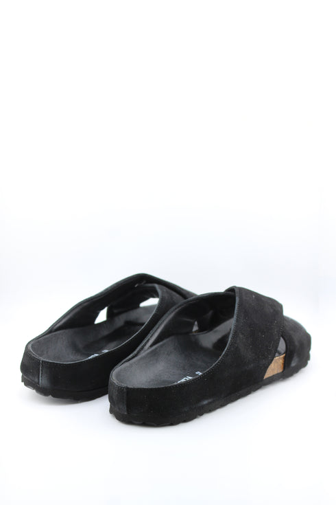 Verbenas Men Suede Cross-Strap Cork Sandals