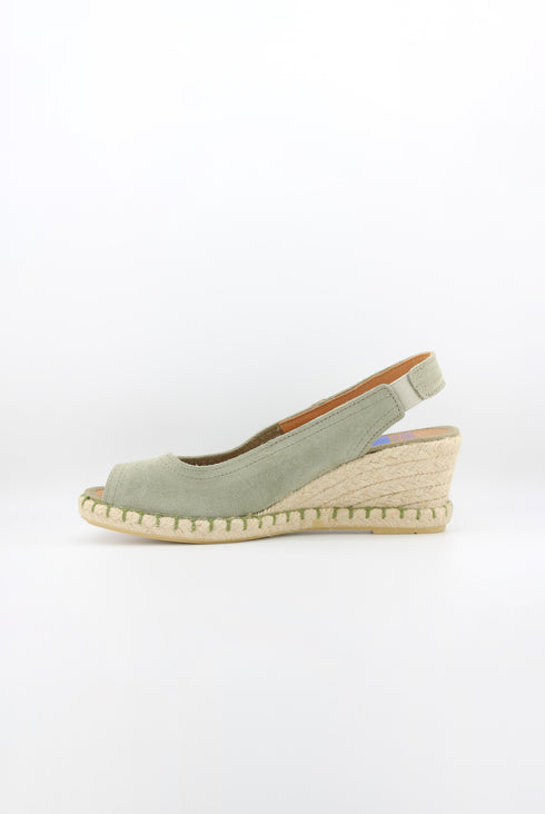 Verbenas Peep-Toe Espadrille Slingback Wedge