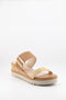 Luz da lua Elegant Patterned Cork Wedge Sandals