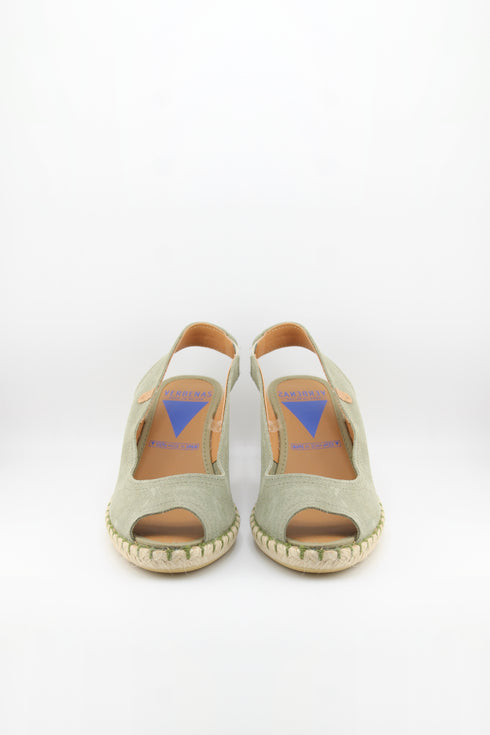 Verbenas Peep-Toe Espadrille Slingback Wedge