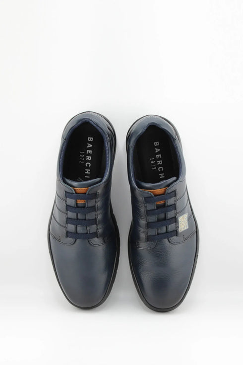 Baerchi Men Leather Casual Lace-Up Sneaker