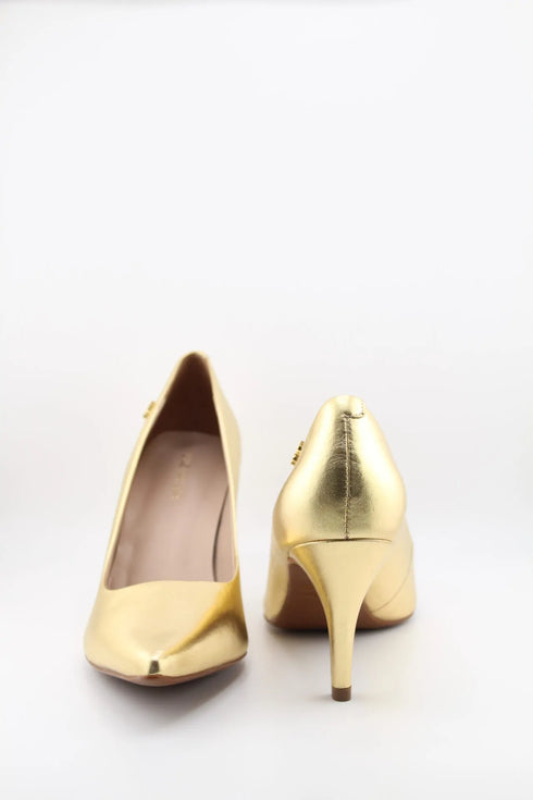 Luz da lua Pointed Toe Leather High Heels