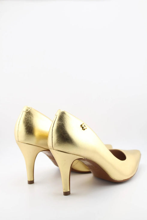 Luz da lua Pointed Toe Leather High Heels