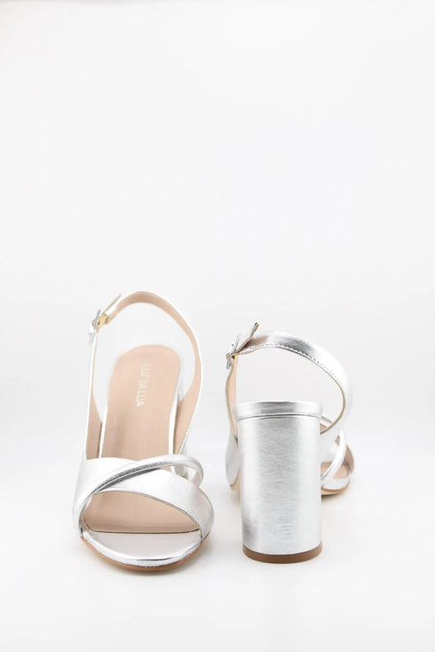 Luz da lua Slingback Block Heel Sandals