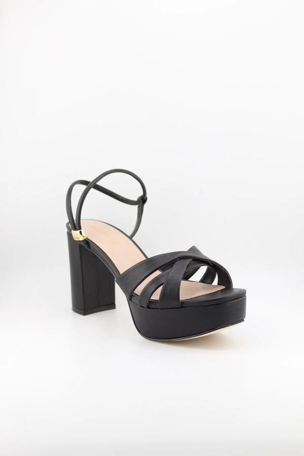 Luz da lua Strappy Platform Block Heel Sandals