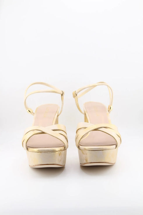 Luz da lua Strappy Platform Block Heel Sandals
