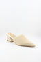 Miss Elastic Pointed Knit Mules with Block Heel