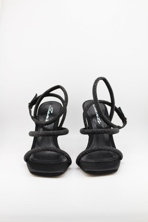 Sante Square-Toe Strappy Block Heeled Sandals