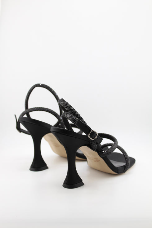 Sante Square-Toe Strappy Block Heeled Sandals