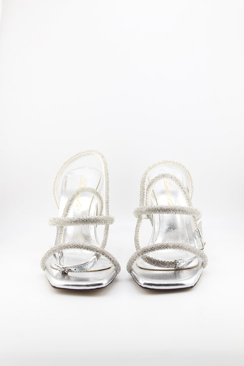 Sante Square-Toe Strappy Block Heeled Sandals