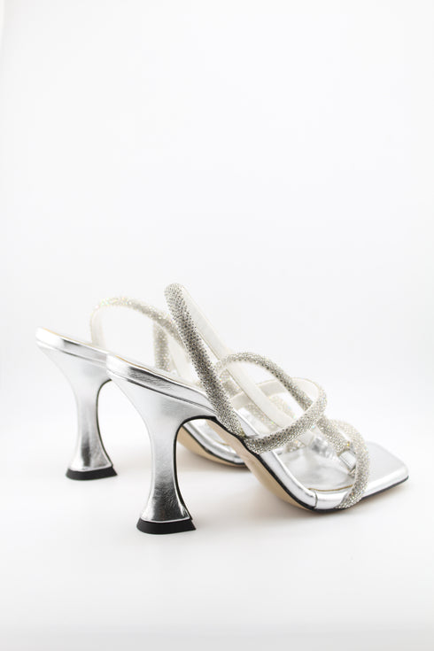 Sante Square-Toe Strappy Block Heeled Sandals