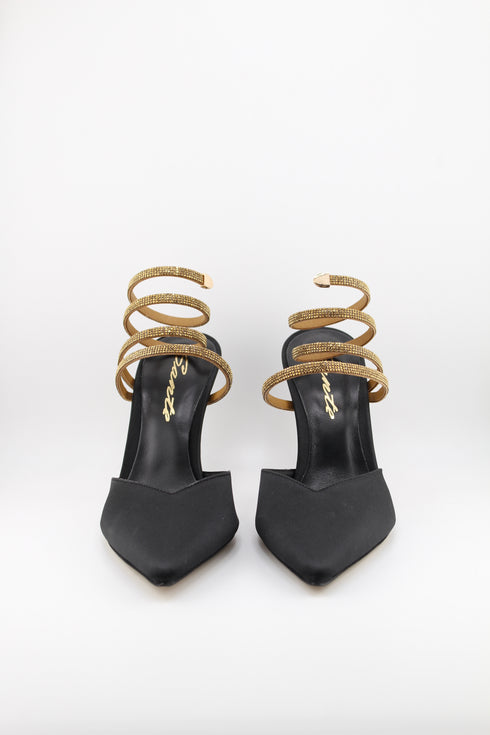 Sante Stiletto Heel Spiral Strap Pumps