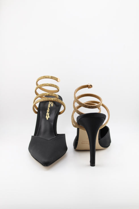 Sante Stiletto Heel Spiral Strap Pumps