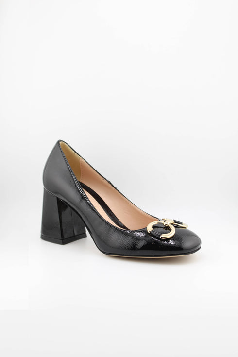 Sante Patent Leather Block Heel Pumps