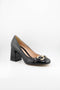 Sante Patent Leather Block Heel Pumps