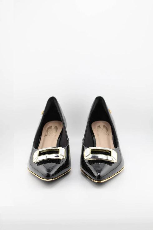 Invoice Pointed Toe Patent Leather Pumps