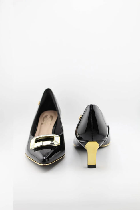 Invoice Pointed Toe Patent Leather Pumps