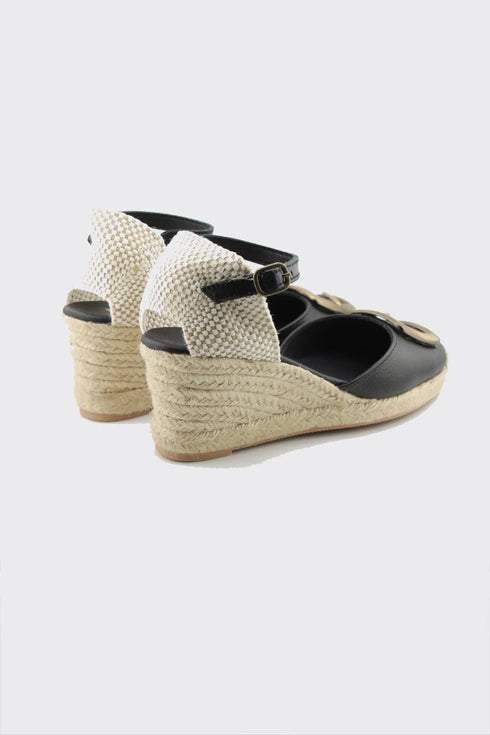 Maypol Espadrille Wedge Sandals with Buckle