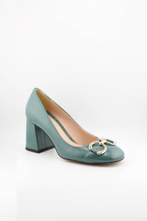 Sante Patent Leather Block Heel Pumps