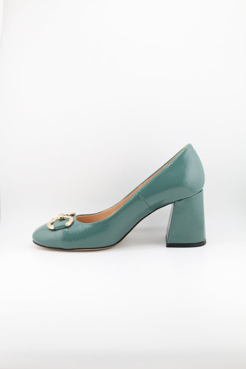 Sante Patent Leather Block Heel Pumps