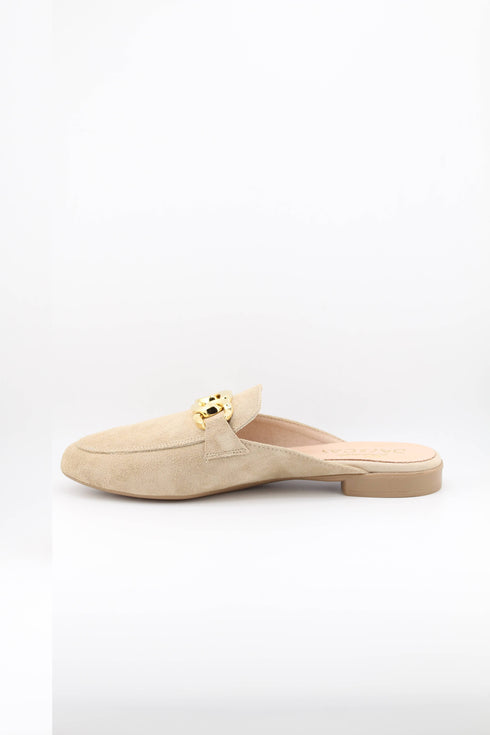 Sante Suede Loafers with Chain Accent