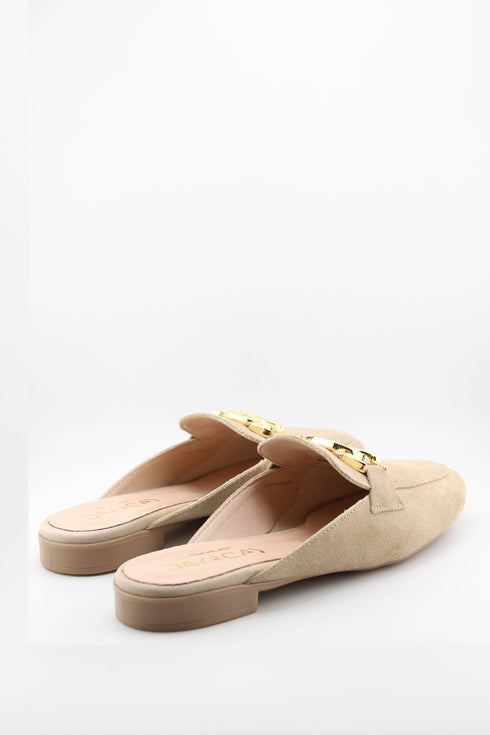 Sante Suede Loafers with Chain Accent