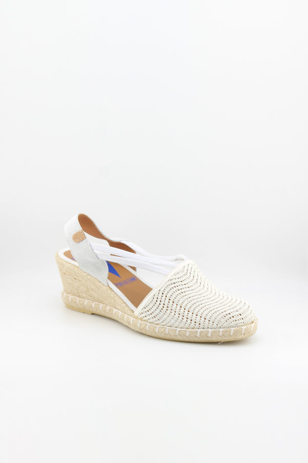 Verbenas Pleated Slingback Lato Espadrille Wedge Sandals