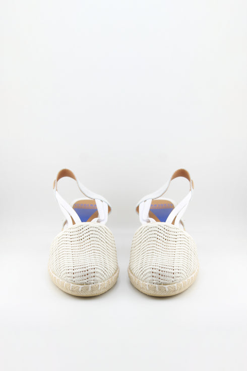 Verbenas Pleated Slingback Lato Espadrille Wedge Sandals