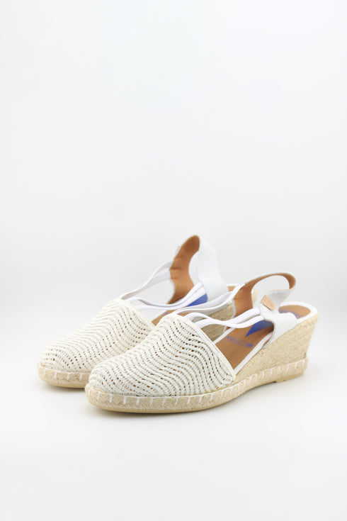 Verbenas Pleated Slingback Lato Espadrille Wedge Sandals