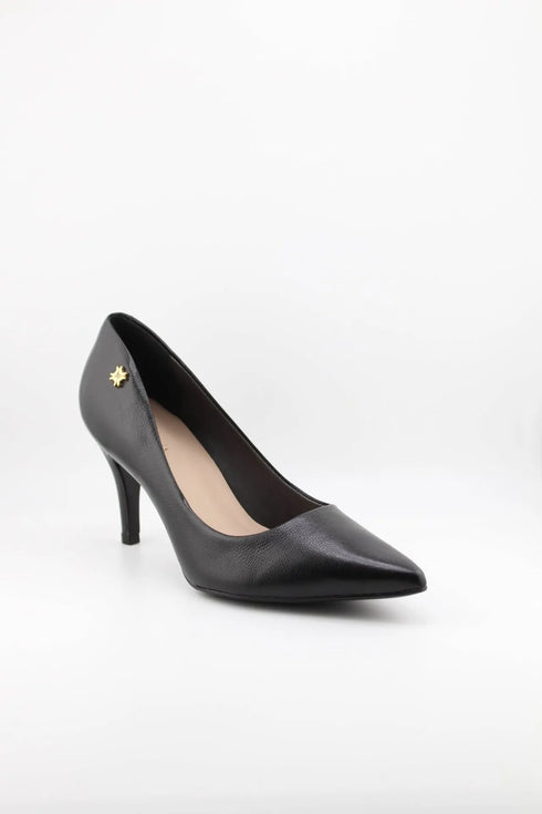 Luz da lua Pointed Toe Leather High Heels