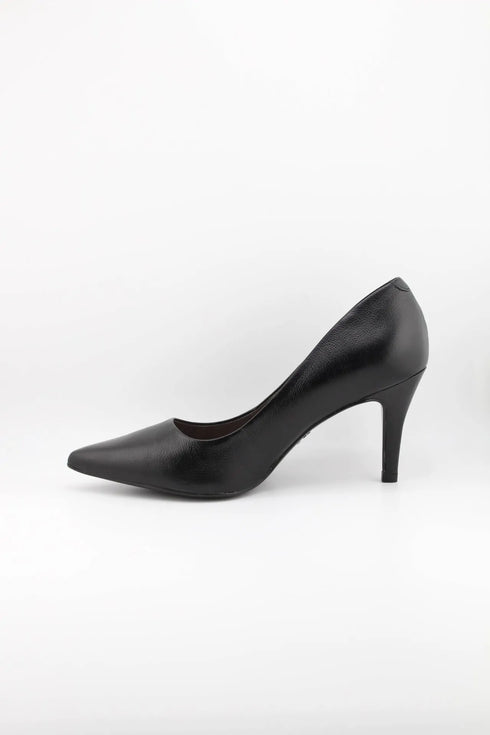Luz da lua Pointed Toe Leather High Heels