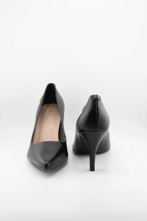 Luz da lua Pointed Toe Leather High Heels