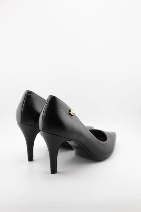 Luz da lua Pointed Toe Leather High Heels
