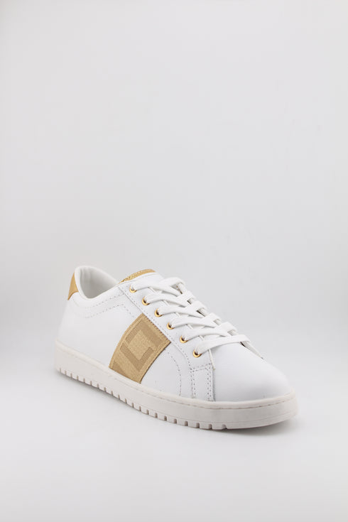 Luz da lua Luxe Monogram Embellished Low-Top Sneakers
