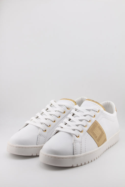 Luz da lua Luxe Monogram Embellished Low-Top Sneakers