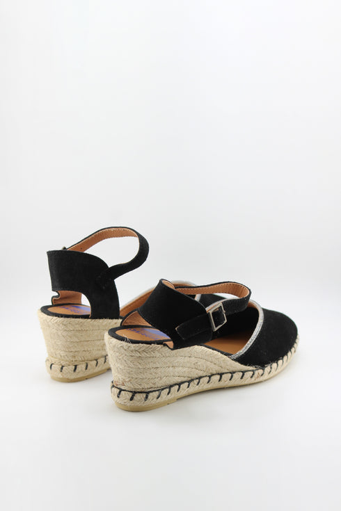 Verbenas Suede Espadrille Wedge Slip-Ons