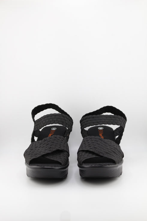 Bernie Mev Braided Wedge Sandals with Ankle Strap