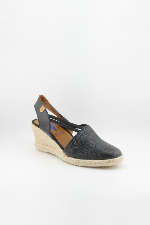 Verbenas Pleated Slingback Espadrille Nucleo Wedge Sandals