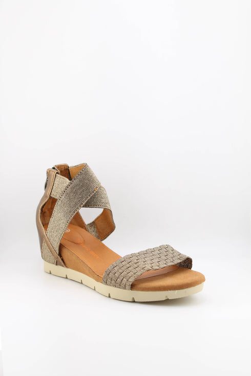 Bernie Mev Braided Wedge Sandals with Ankle Strap