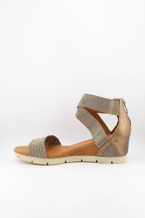 Bernie Mev Braided Wedge Sandals with Ankle Strap